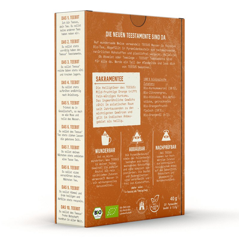 SAKRAMENTEE – Bio-Früchtetee-Mischung Kurkuma-Orange