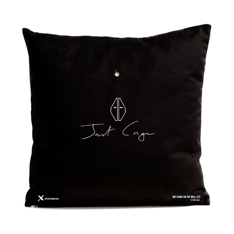 Velvet Cushion Art Flows On The Wall% 233 signed Just Cage