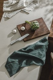 Paño de cocina / Verde bosque, 100% lino
