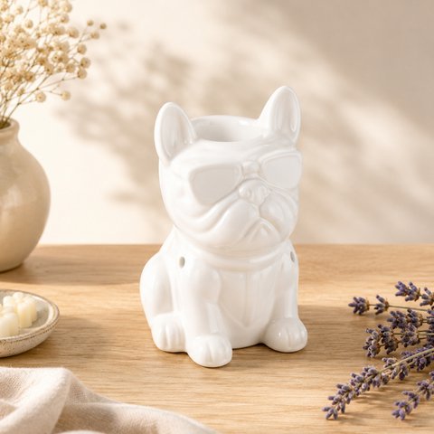 Burning Céramy Boubou White Phaurement - Lacquered ceramic candle - Diffusion Scented waxes, essential oils - Gift Idea Decor