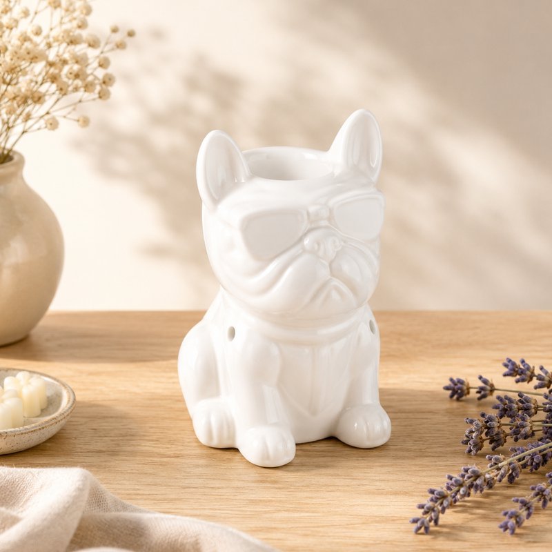 Burning Céramy BouBou White Phaurement - Candela in ceramica laccata - Cere profumate a diffusione, oli essenziali - decorazione dell'idea regalo