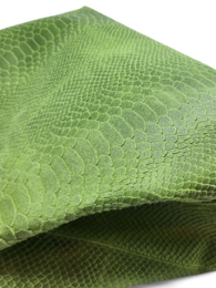 LOLA – Italian Python-Embossed Leather Bag – Grass Green