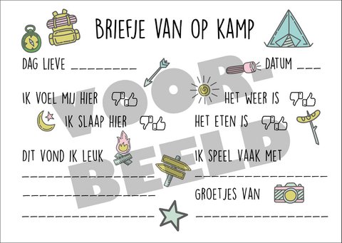 Kampkaartjes 'Let' | set van 8