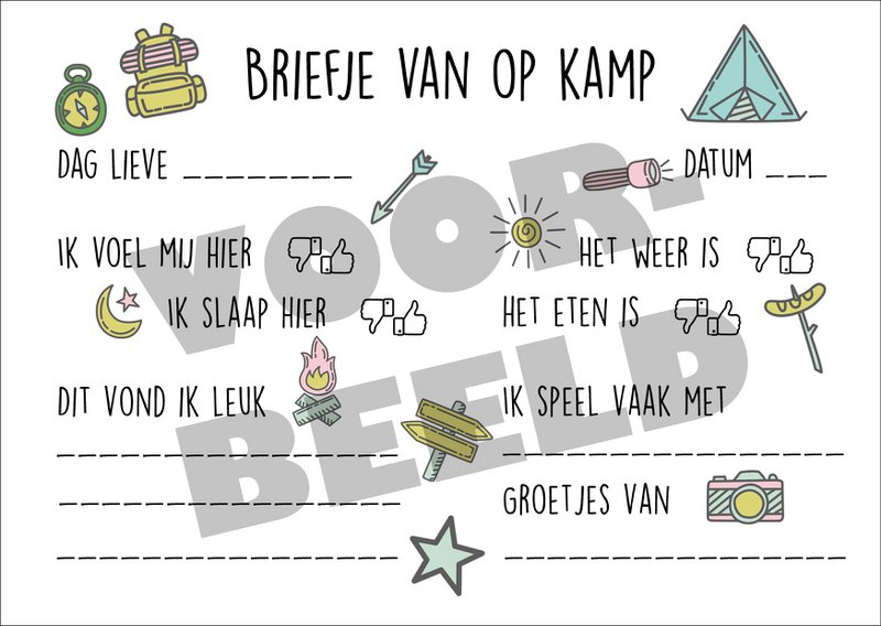 Camp tickets 'Let' | set of 8