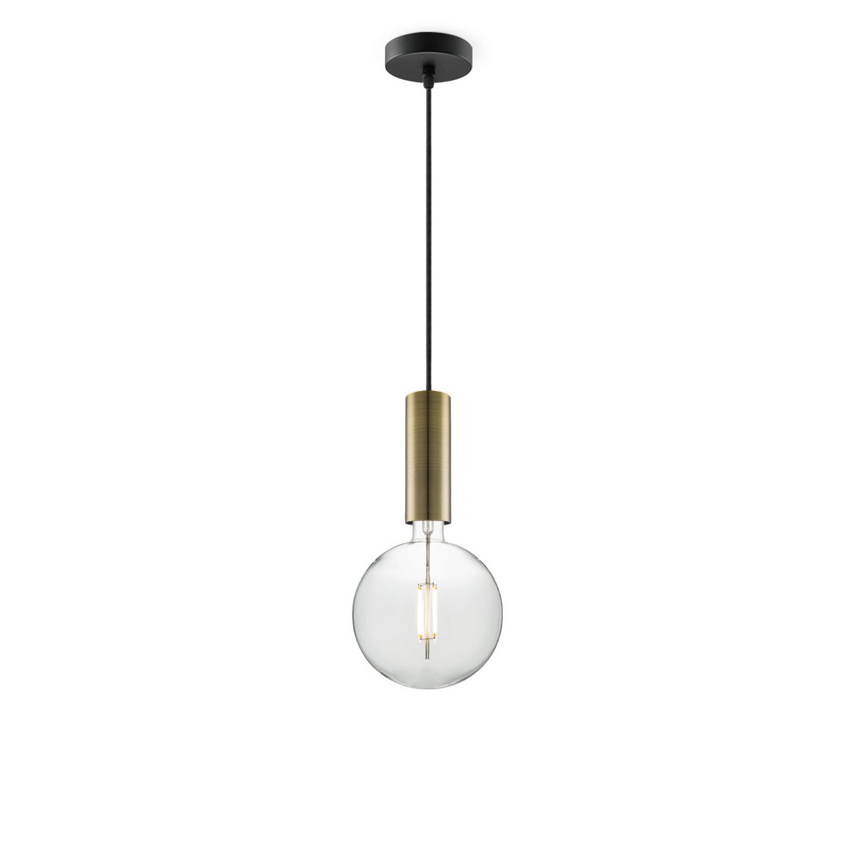 Home Sweet Home suspension bronze Saga Globe - G125 - dimmable E27 clair