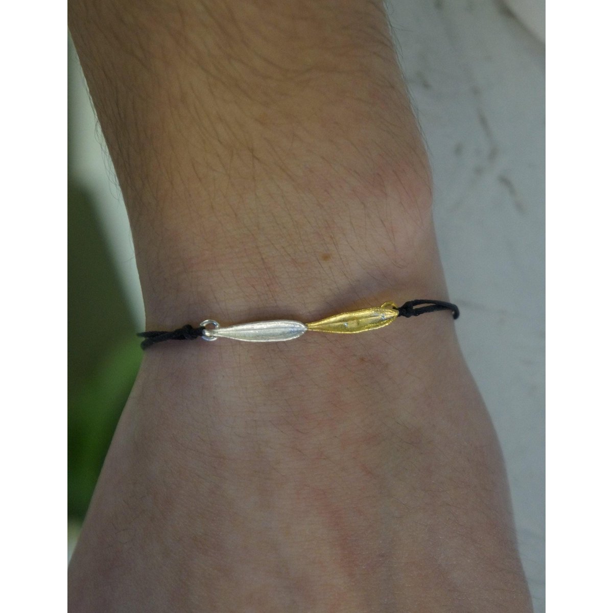 Sterling Silver Olive Leaf Bracelet - Delicate Nature Inspired
