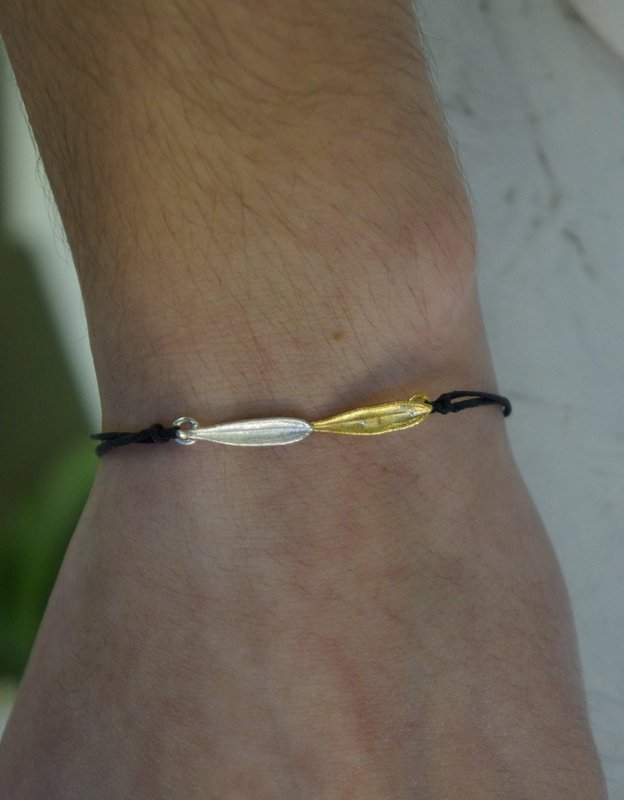 Sterling Silver Olive Leaf Bracelet - Delicate Nature Inspired