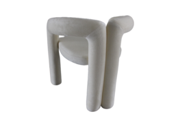 Spisestuestol Japandi White Velvet