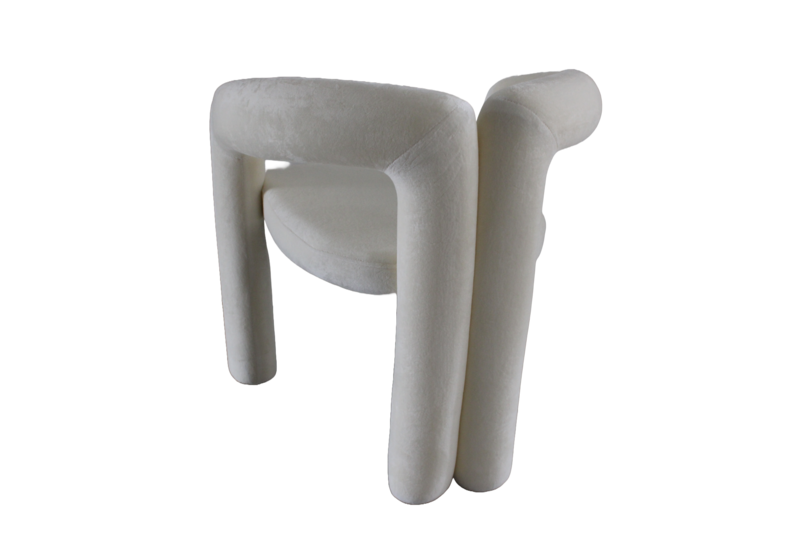 Spisestuestol Japandi White Velvet