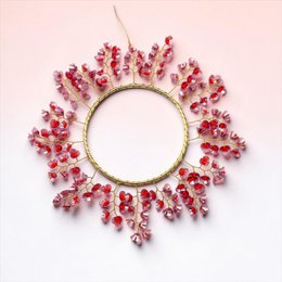 Decoratie FUNKEL Circle L Bloem altviool