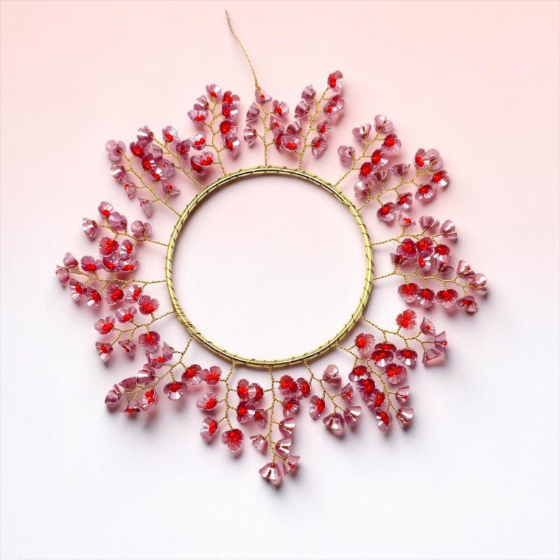 Decoratie FUNKEL Circle L Bloem altviool