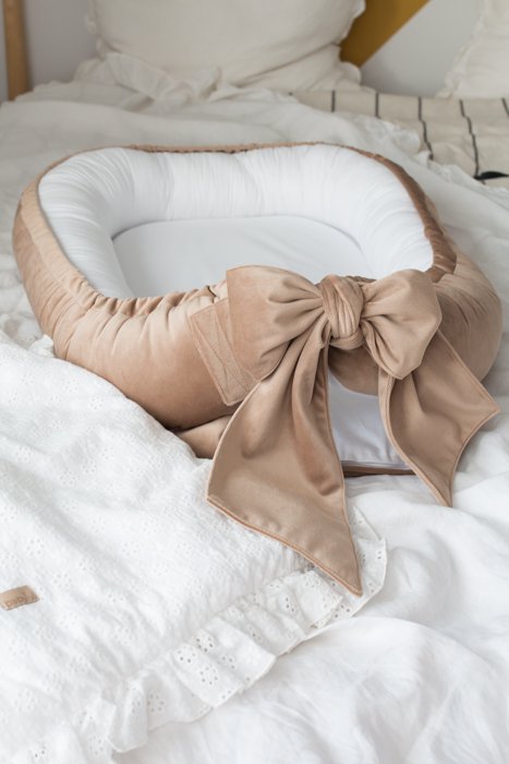 velvet babynest with bow (7 colors)