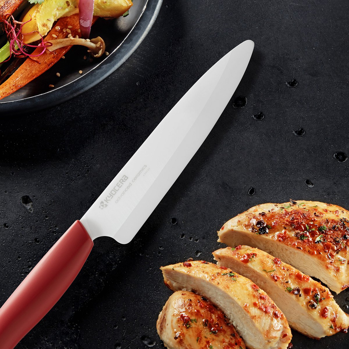 RED GEN ceramic cutting knife, blade: 13 cm