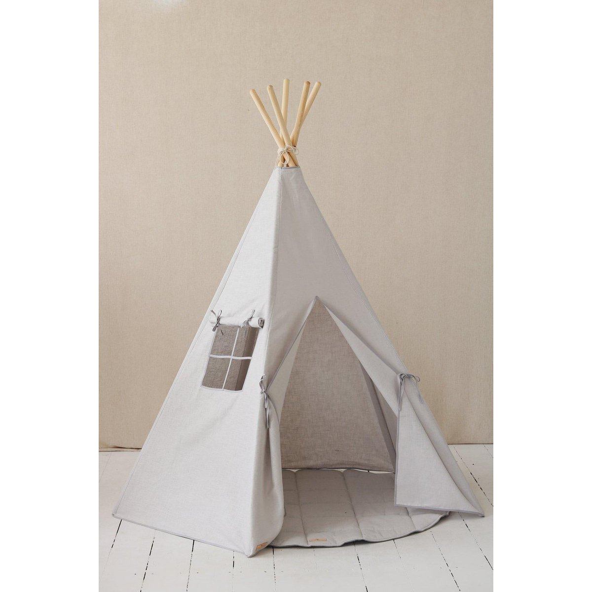 Tipi-Zelt aus Leinen „Pigeon Grey“