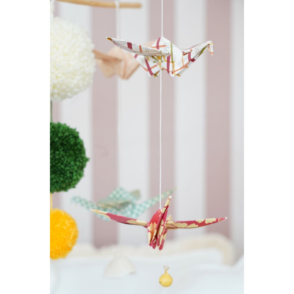 “Vintage vibe” Origami Nursery Mobile