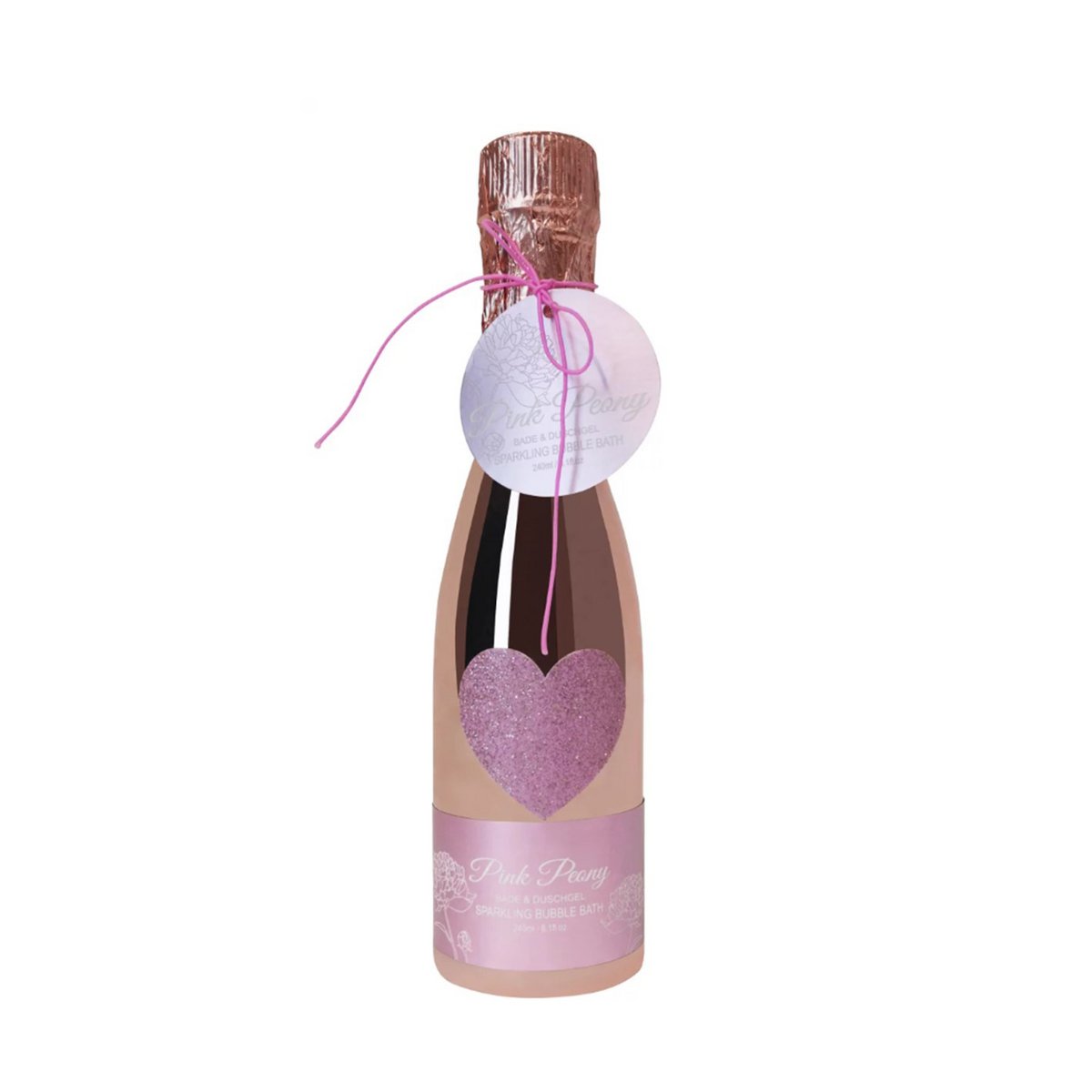 Bath Shower Gel In Mini Powder Rose Champagne Bottle