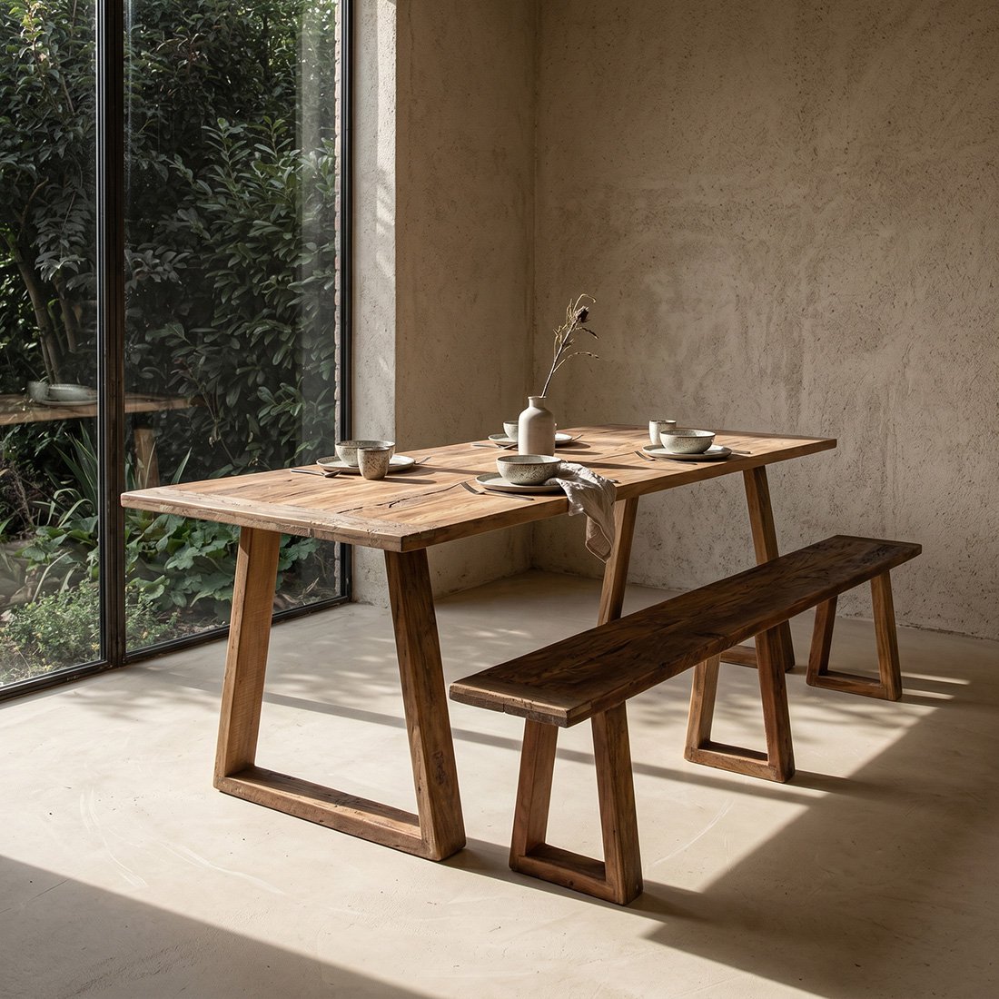 Farmwood dining table - FSC recycled wood