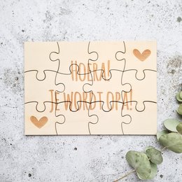 Pregnancy Announcement Wooden Puzzle | Hoera! You're gonna be grandpa!