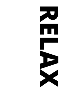 Gartenposter weiß schwarz RELAX