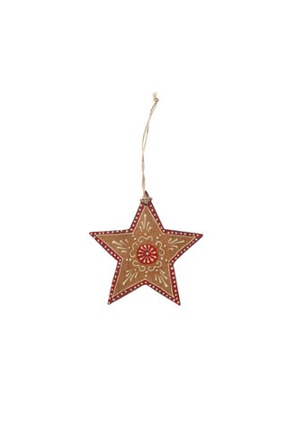 Star with decoration 10x10 cm