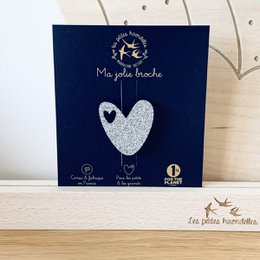 Glitter brooch - Heart