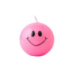 Smiley-Kerze – 7,5 cm – Pink