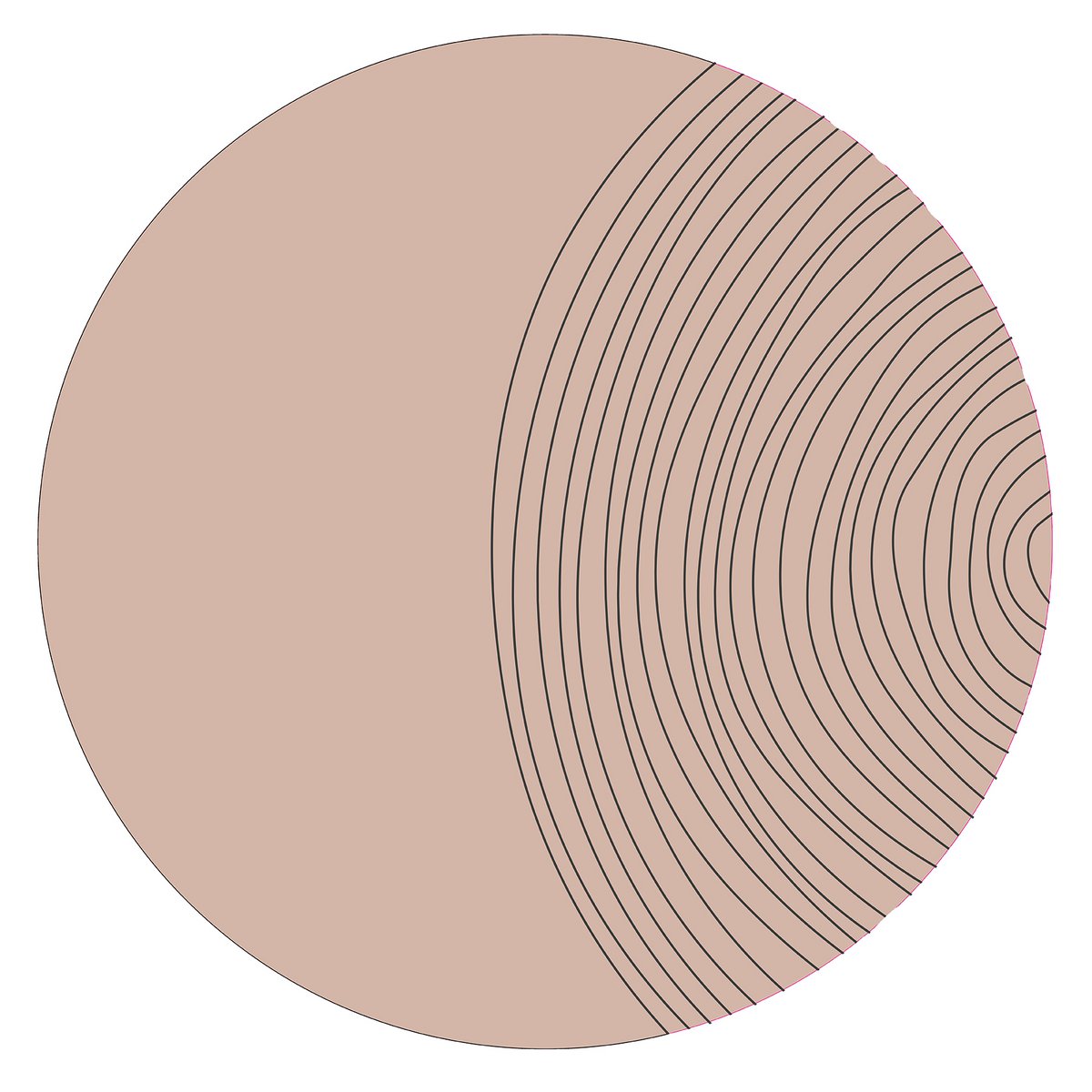 Wall circle boho old rose