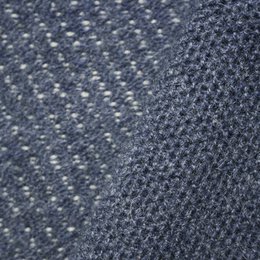 Cashmere Hooded Zipper Sweater in Diagonal Stitch Coomba