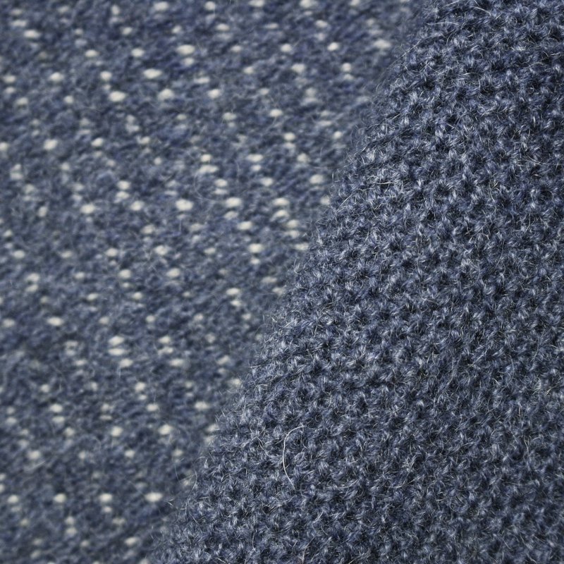 Cashmere Hooded Zipper Sweater in Diagonal Stitch Coomba