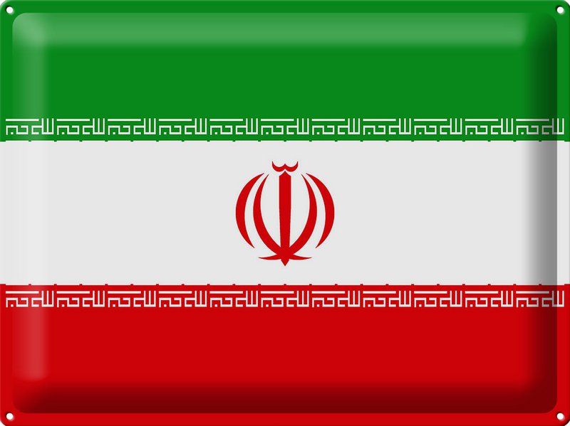Tin Sign Flag of Iran 40x30cm Flag of Iran
