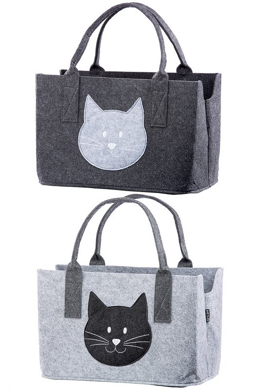 Filz Tasche Katze VE 4 so
