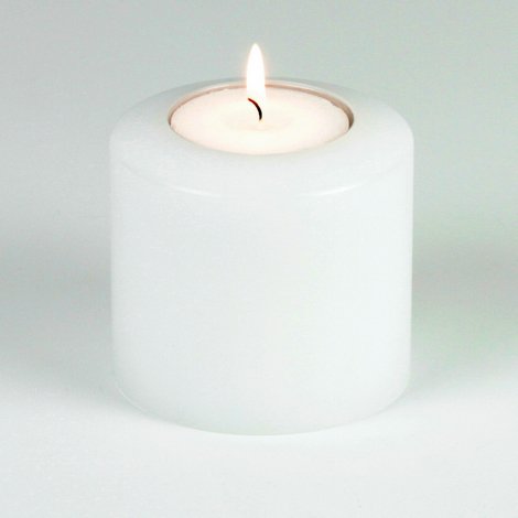 ¡Pecado! Tallador de correos Vela permanente Classic White White ∅ 10 cm