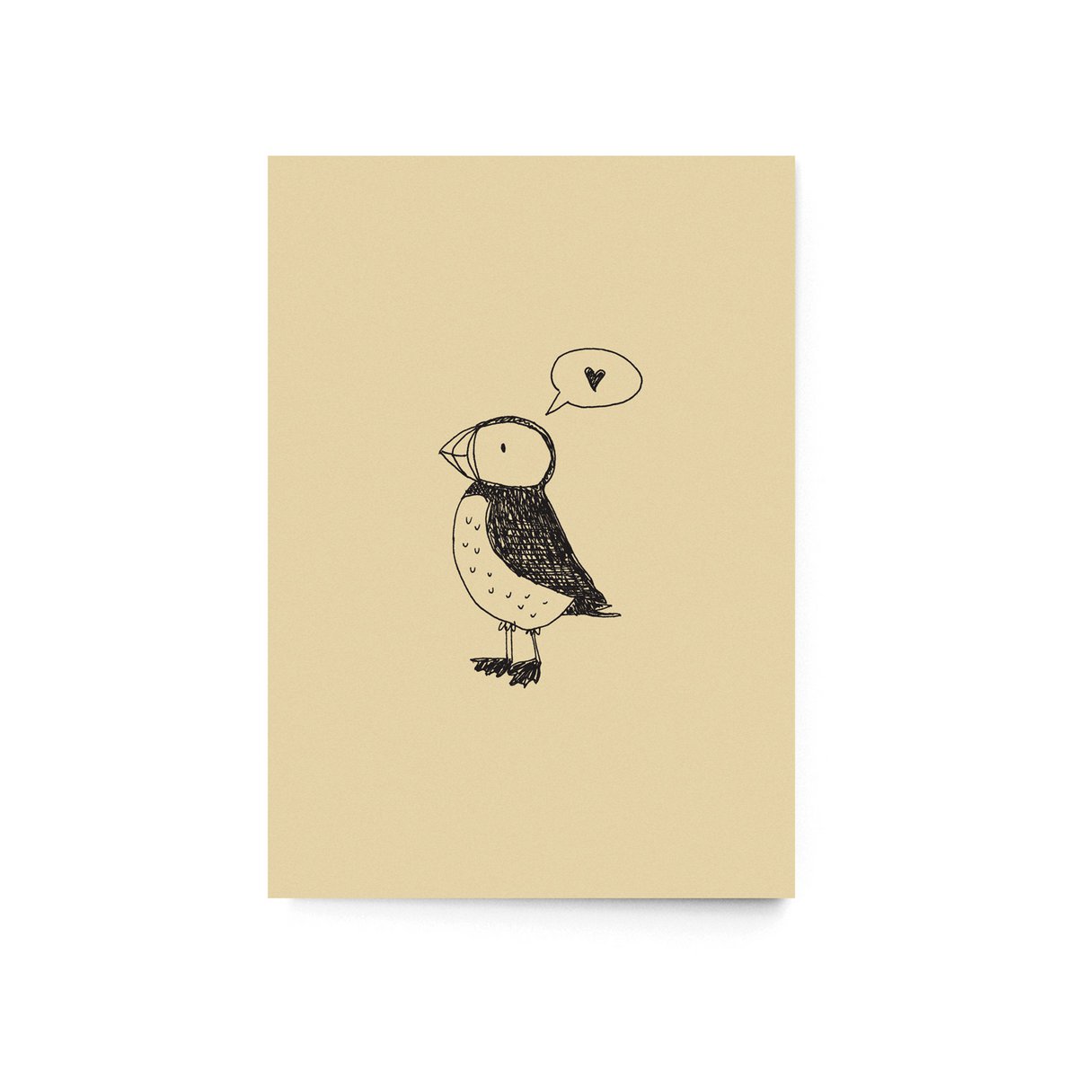 Postkarte "Puffin Love"