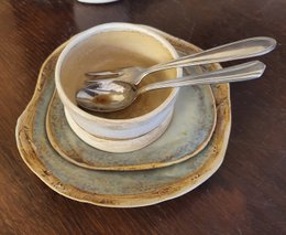 Coaster kaffekrus, individuelt, unikt, håndlavet, tåler opvaskemaskine/mikrobølgeovn Kopi 1