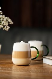 SÆT med 2 1 vægglas med grønt håndtag 400ml BOLLA 1142