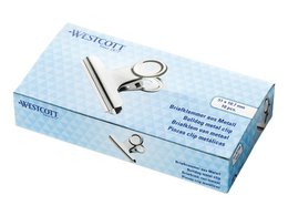 Bulldog-Klemme Westcott 51x10,7mm Metall Silber 10 Stk.