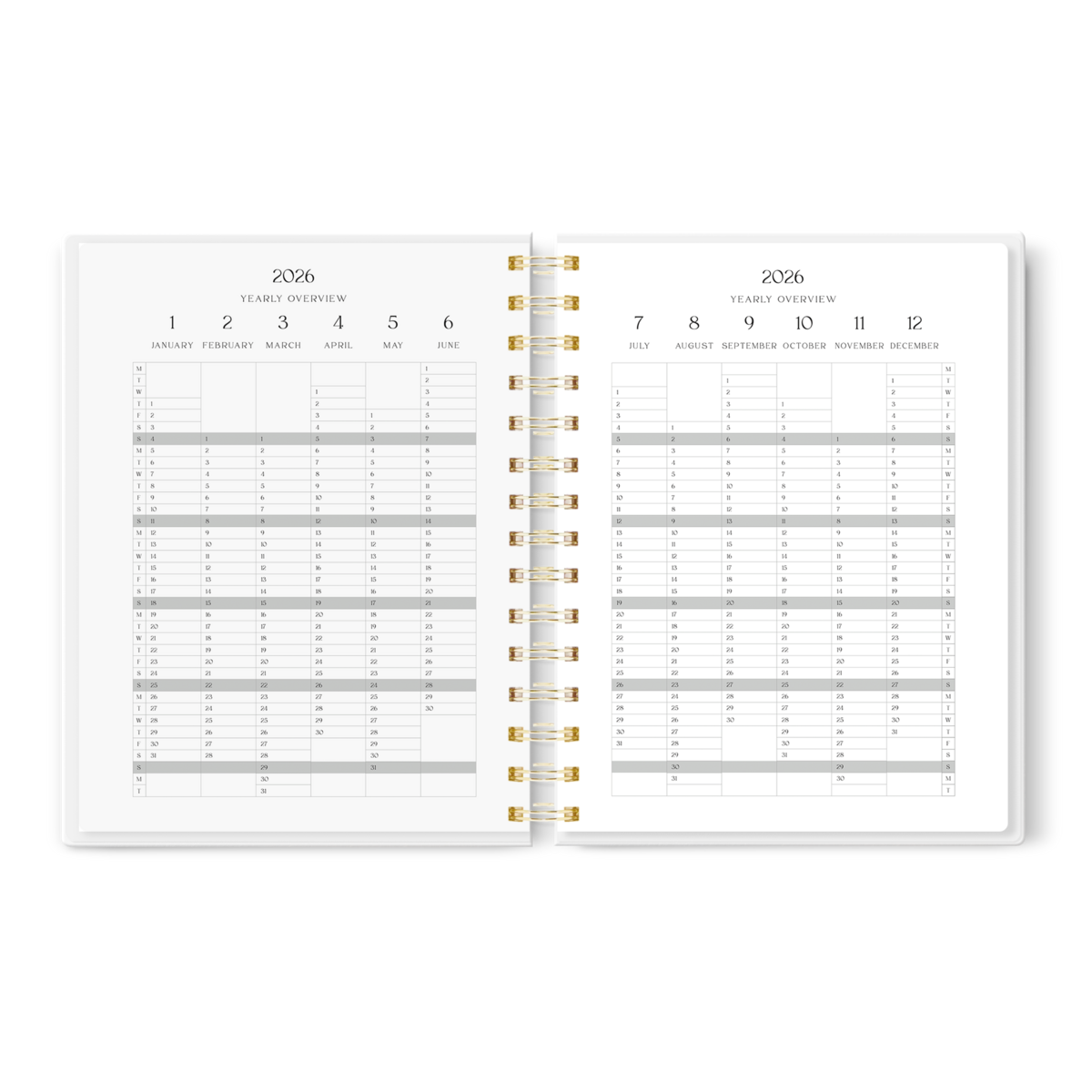 Spiral A5 Planner 2026 Bold Balance