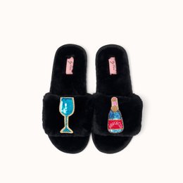 Black slippers