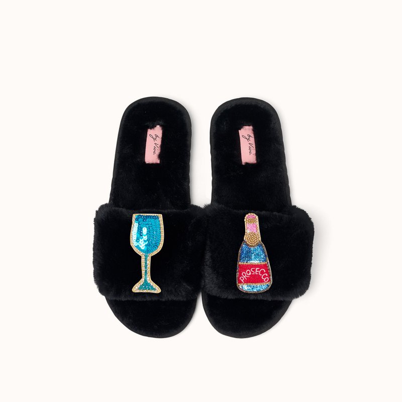 Black slippers