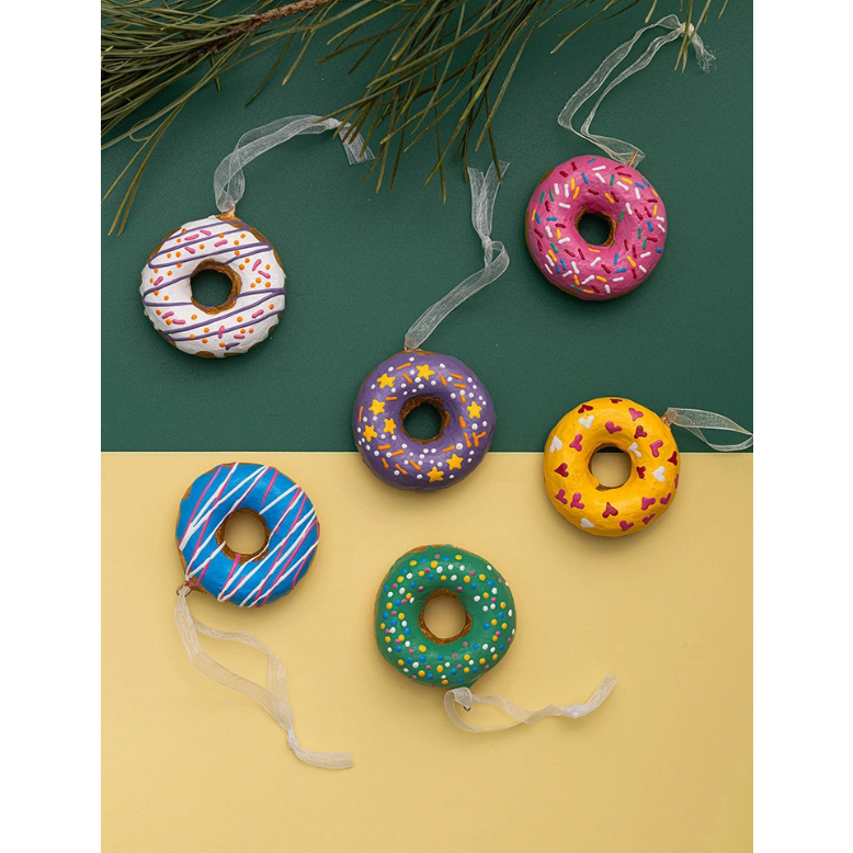 Handgemaakte papier-maché Witte donut