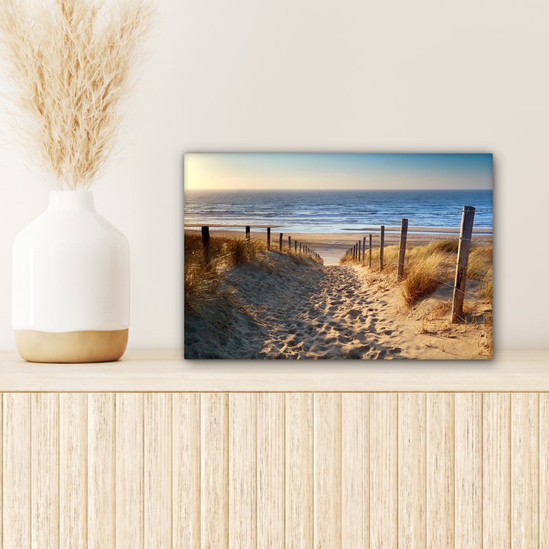 Canvas Maleri - Wall Decoration - Beach - Sea - The Holland - Dunes - Sun