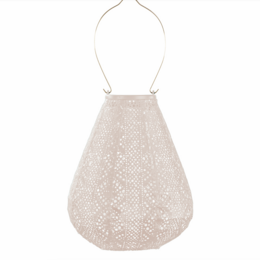 Lumiz Solar Lampion Tulipan Koronka - 20cm - Delikatny róż