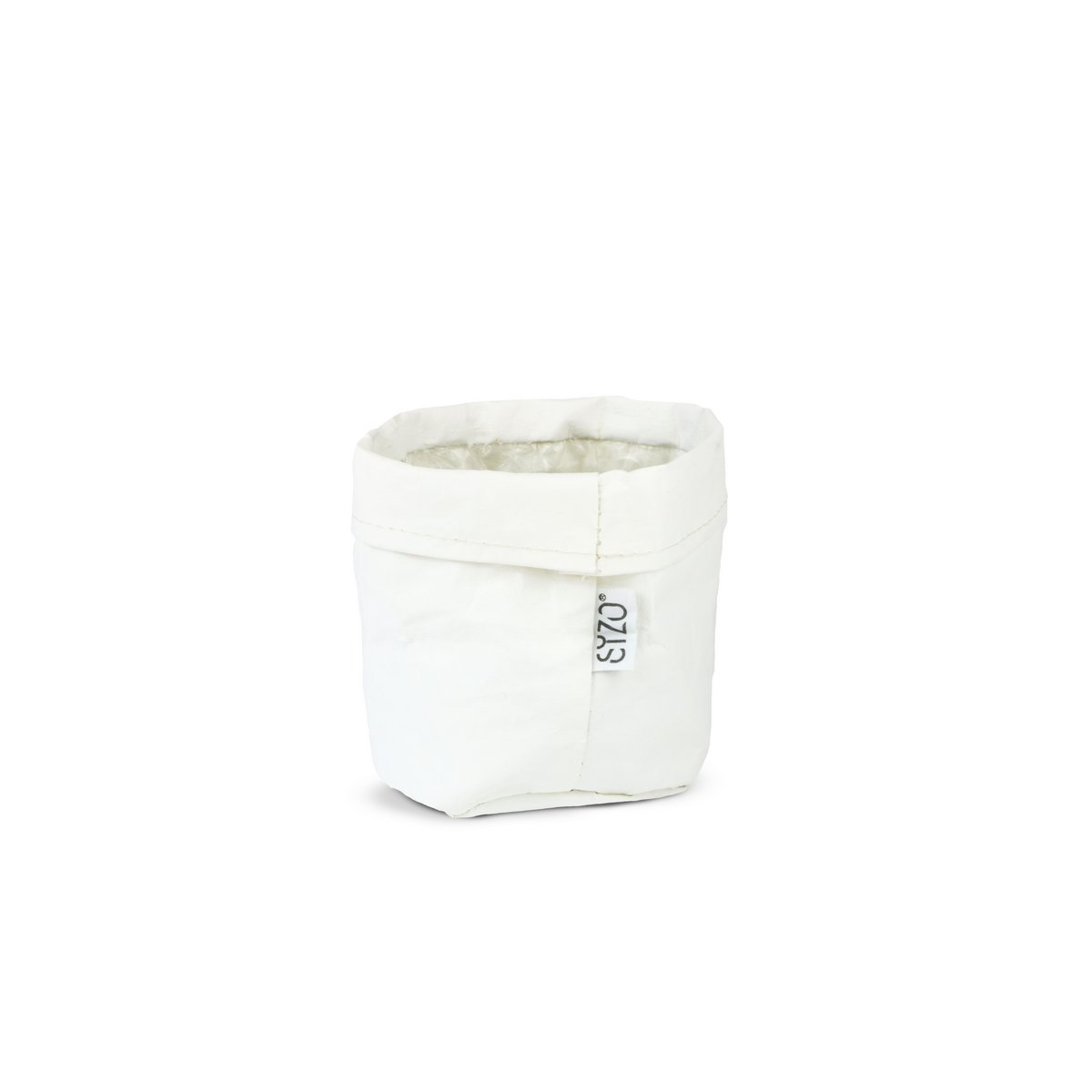 Sacchetto di carta lavabile SIZO bianco con rivestimento impermeabile biodegradabile