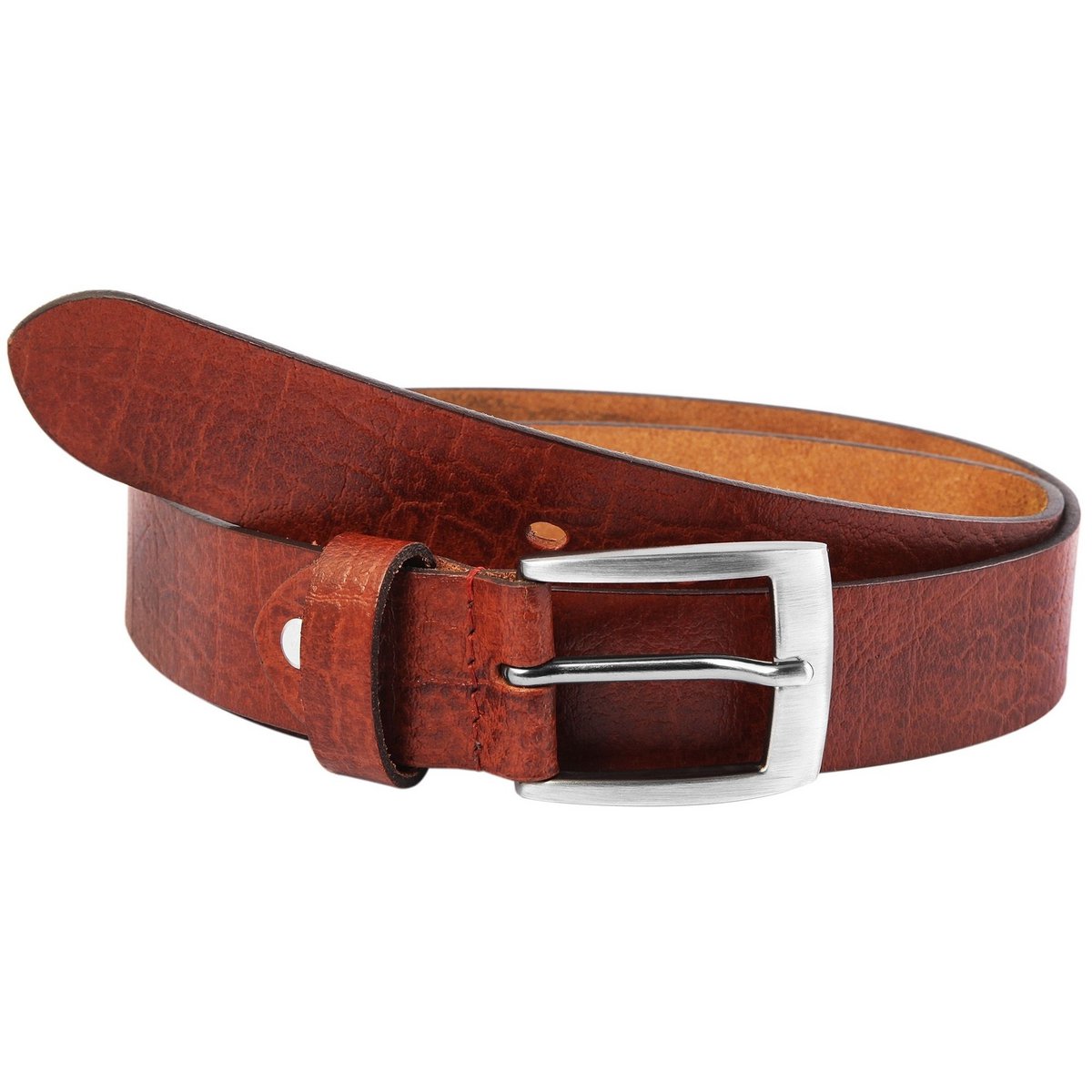 Cintura Leonardo Verrelli in vera pelle marrone accorciabile 90 cm
