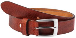 Leonardo Verrelli genuine leather belt, brown, can be shortened, 90 cm