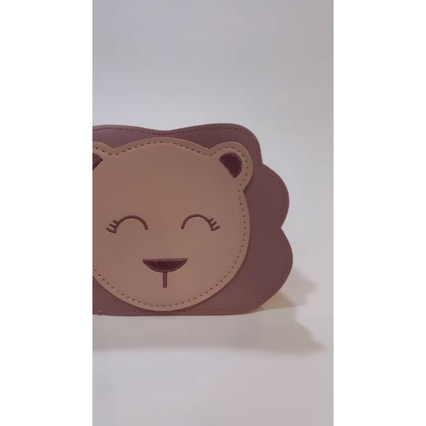 Children's shoulder bag - Meera the little lion Pink