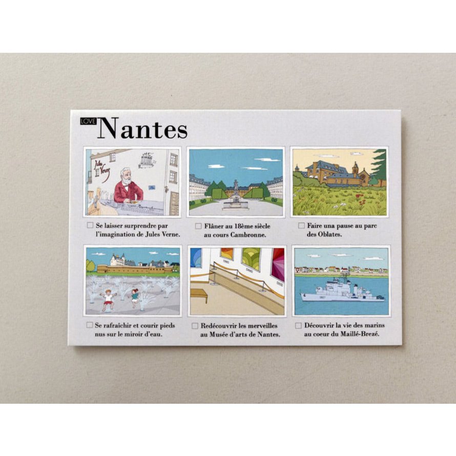 Illustrerede postkort Nantes