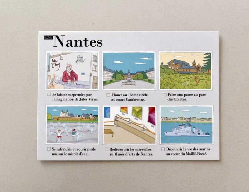 Illustrerede postkort Nantes
