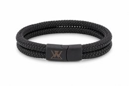 Rope bracelet 12mm - Caesar collection | Edition black