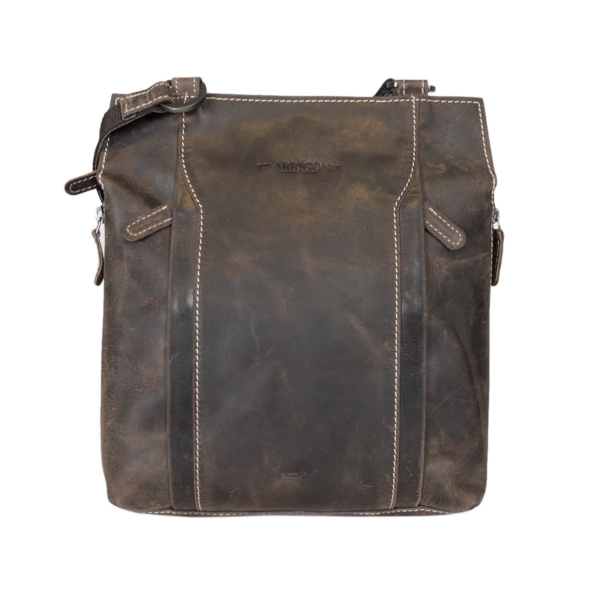 Zaino in pelle o borsa a tracolla in pelle in 3 colori - Zaino in pelle antifurto - Espandibile con 2 cerniere laterali